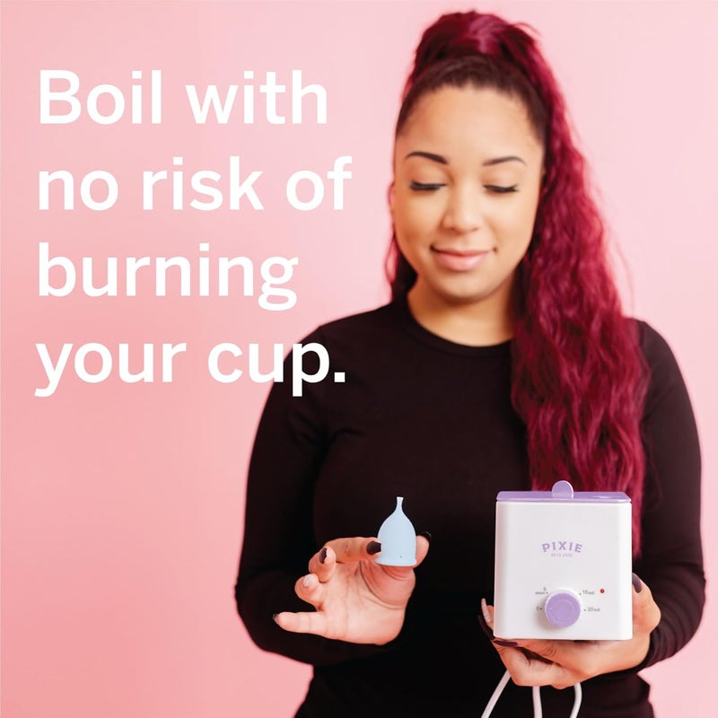 Pixie Cup Pixie Menstrual Cup & Disc Boiler Sterilizer - Easily Clean Your Period Cup in Boiling Water! Kills 99.9% of Germs with Cleaner Solution for Feminine Care - FSA Eligible and HSA Eligible - Image 5